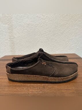 Haflinger Sasketchewan Brown Suede Slip On Women’s Size 39